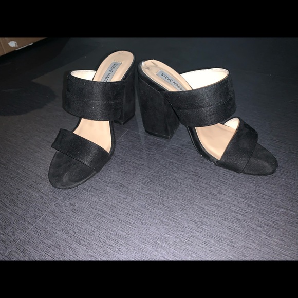 Steve Madden Black Heel Sandals - Picture 3 of 4